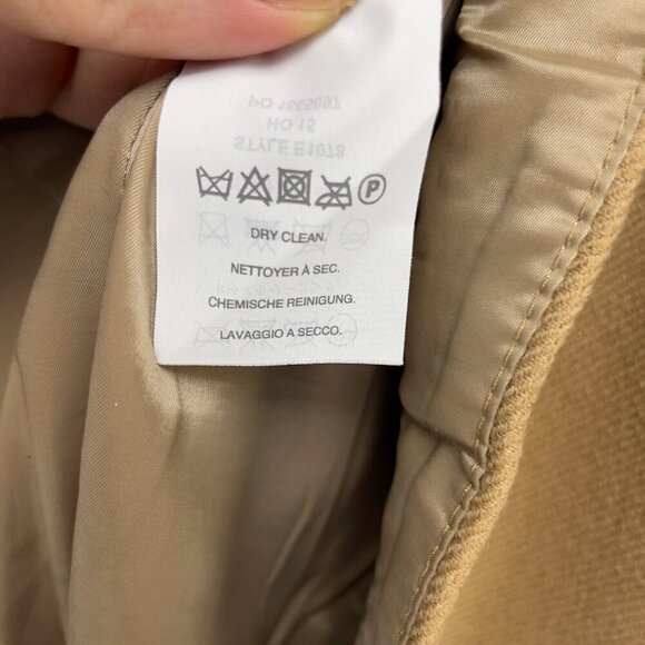 J.CREW Office Pencil Skirt Assymetrical Zip Wool Camel Tan szβ 6 Tall - Picture 5 of 9